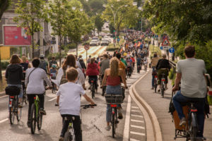 Critical Mass auf der Reuterstraße Bonn