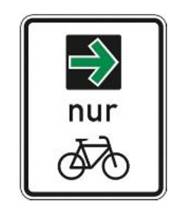 Der grüne Pfeil für Radfahrer