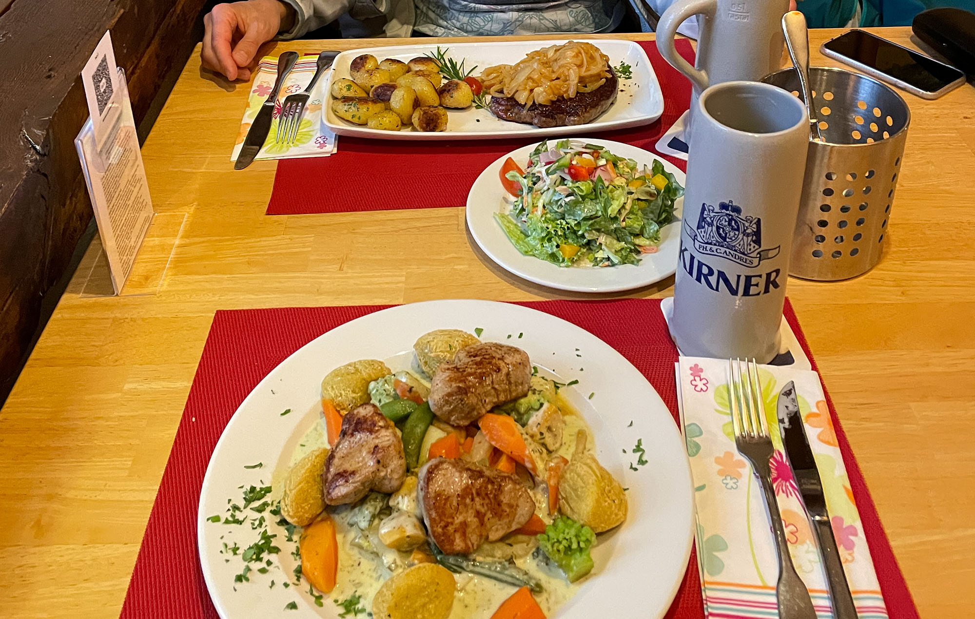 Abendessen im Landgasthof