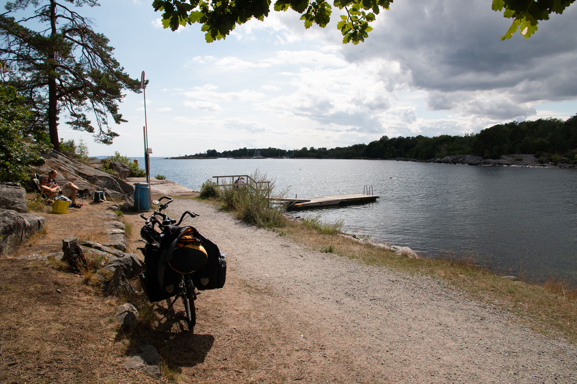 Badepause auf der Tandemtour