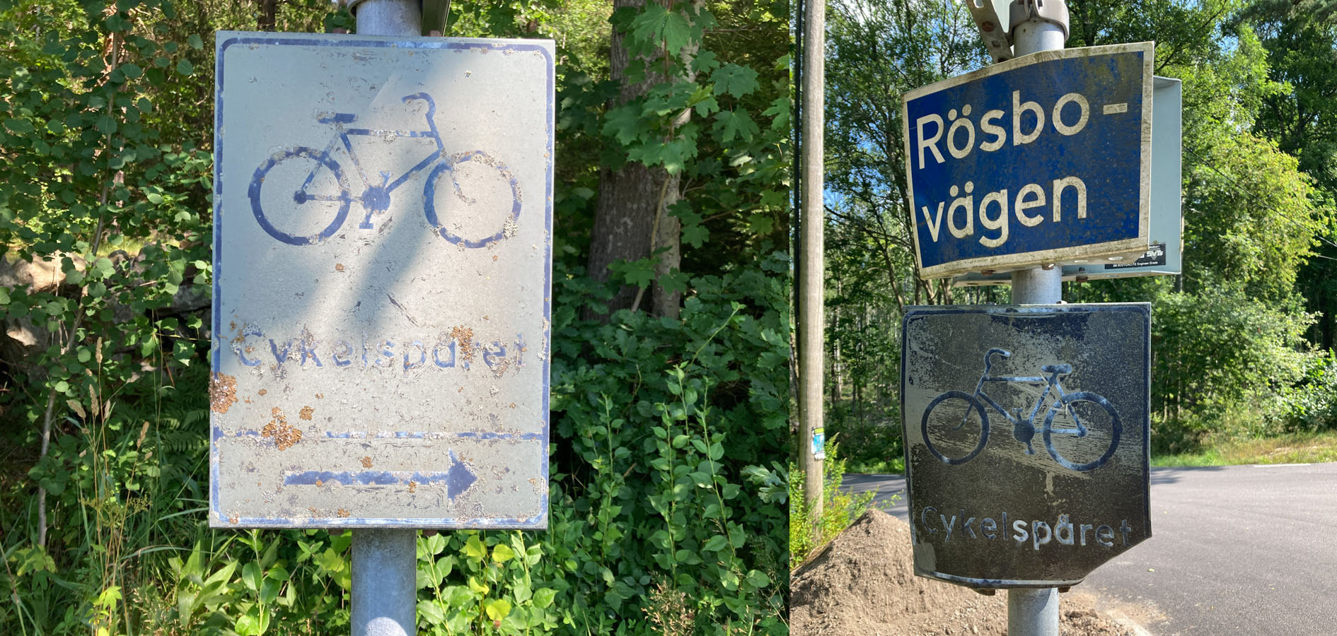 Beschilderung Radweg Schweden